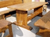 oak tables and benches