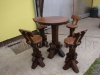 rustic oak bar stool