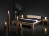 oak modern bed
